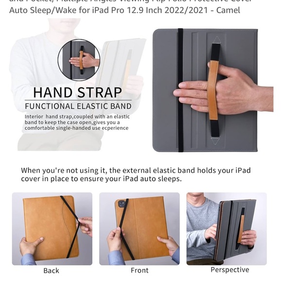 HFcoupe iPad Pro 12.9 Case,5th, 6th generation~iPad Pro 12.9 2021, 22, 23, 24 - Picture 7 of 15